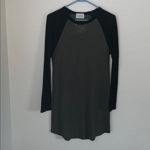 Black and green dress